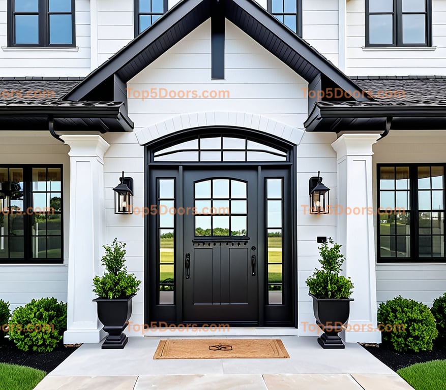 Ohio wrought iron single modern farmhouse Door