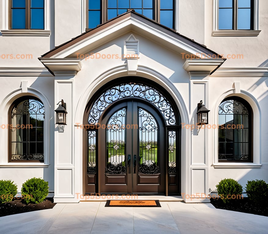 Ohio wrought iron steel frame minimalist Door