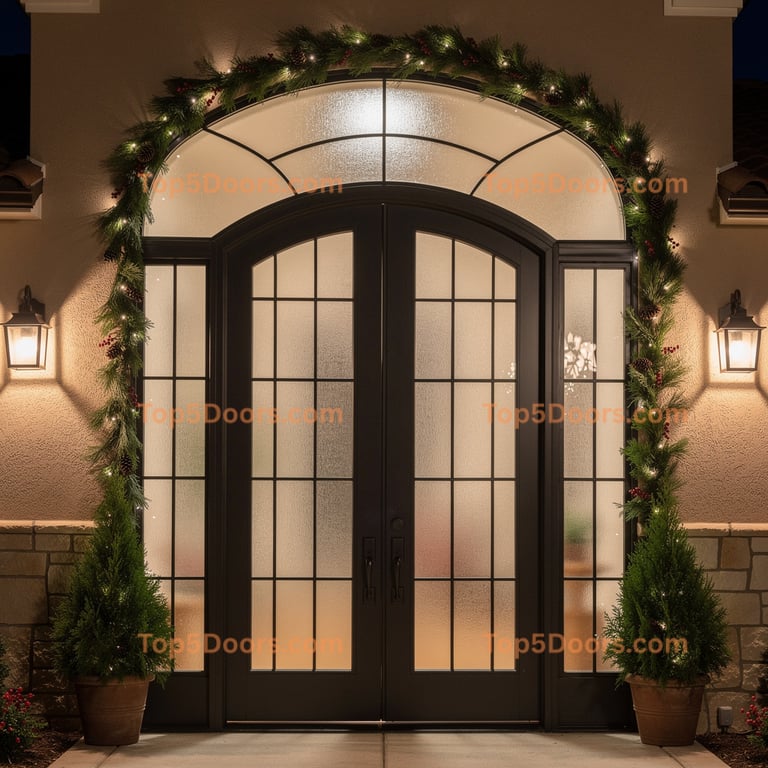 Oklahoma arched double mediterranean Door