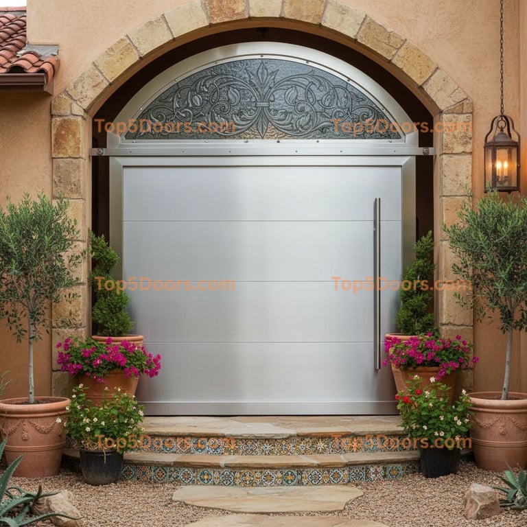 Oklahoma barn door mediterranean Door