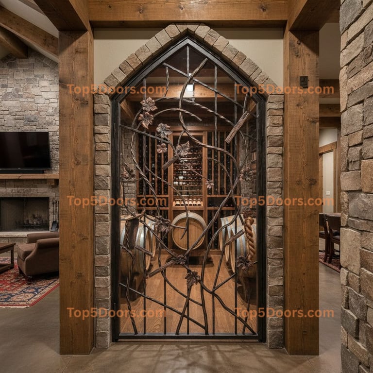 Oklahoma wine cellar door craftsman Door