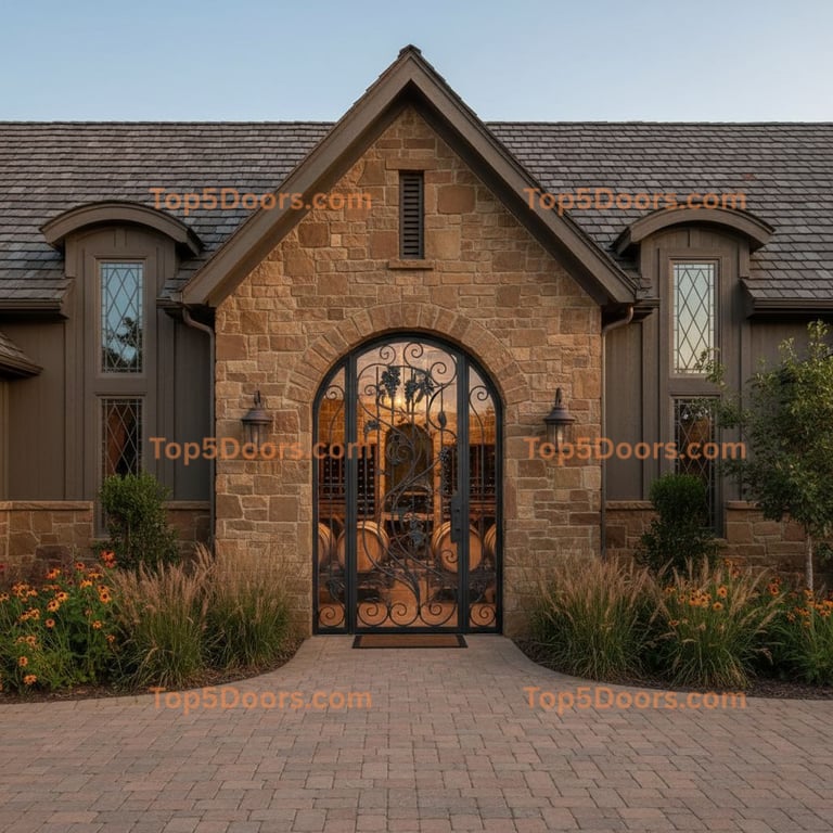 Oklahoma wine cellar door traditional american Door