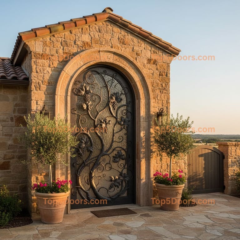 Oklahoma wine cellar door mediterranean Door