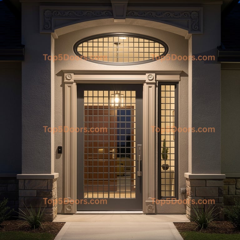 Oklahoma wrought iron barn door modern Door