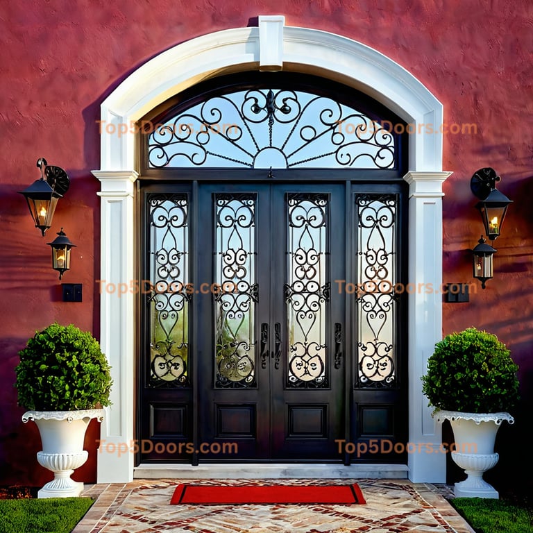Oklahoma wrought iron french door coastal Door