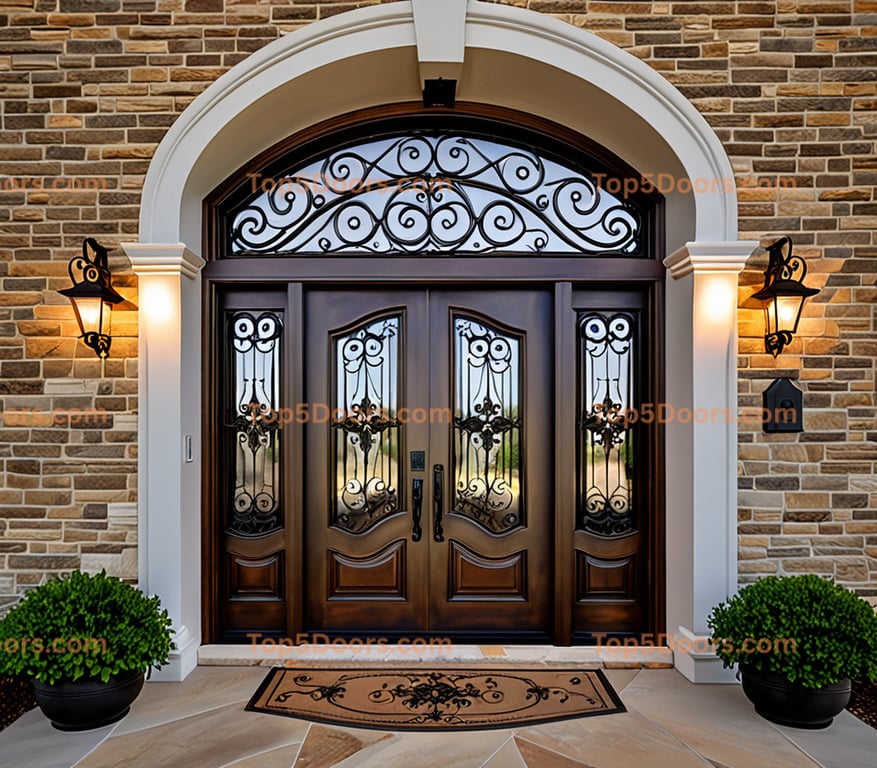 Oklahoma wrought iron single european classic Door