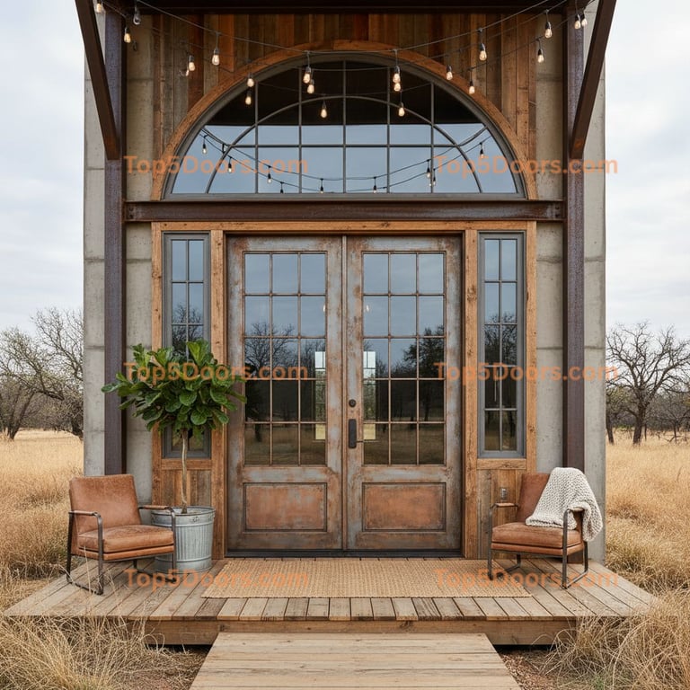 Oklahoma wrought iron steel frame industrial Door