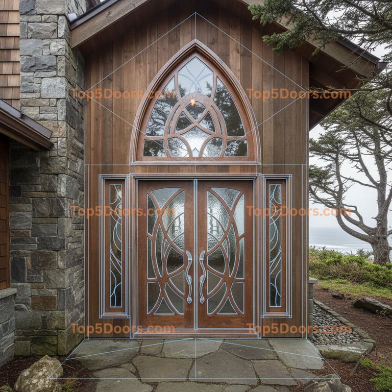 Oregon arched double coastal Door