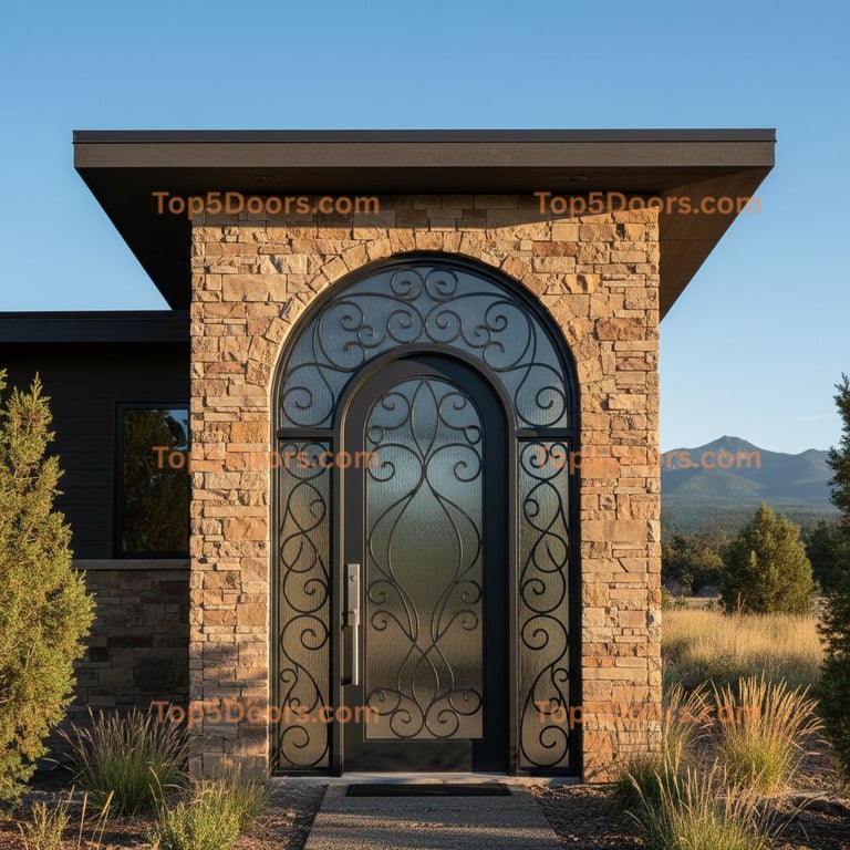 Oregon arched single southwestern Door