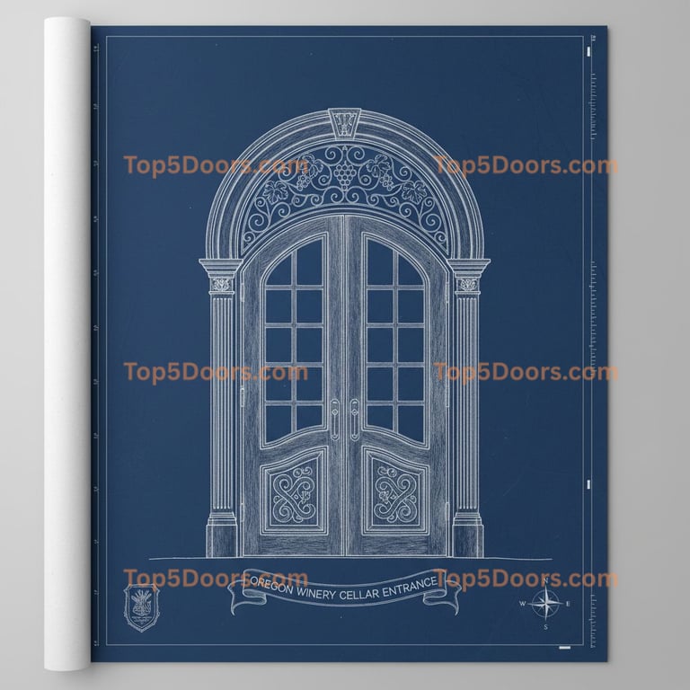 Oregon wine cellar door french provincial Door