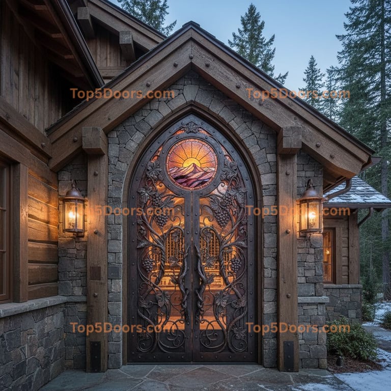 Oregon wine cellar door mountain lodge Door