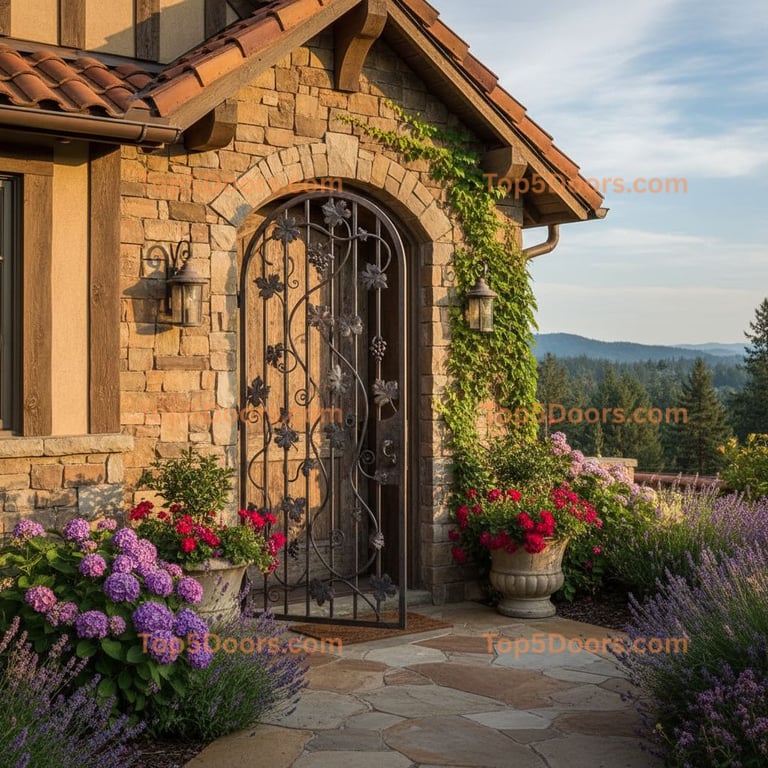 Oregon wine cellar door french country Door