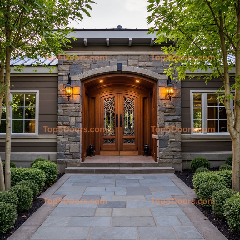 Oregon wine cellar door mid-century modern Door