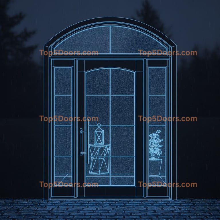 Oregon wrought iron arched single industrial Door