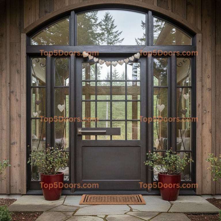 Oregon wrought iron barn door industrial Door