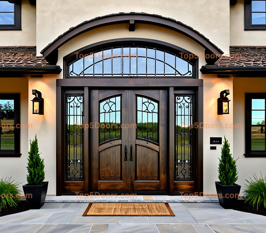 Oregon wrought iron barn door minimalist Door