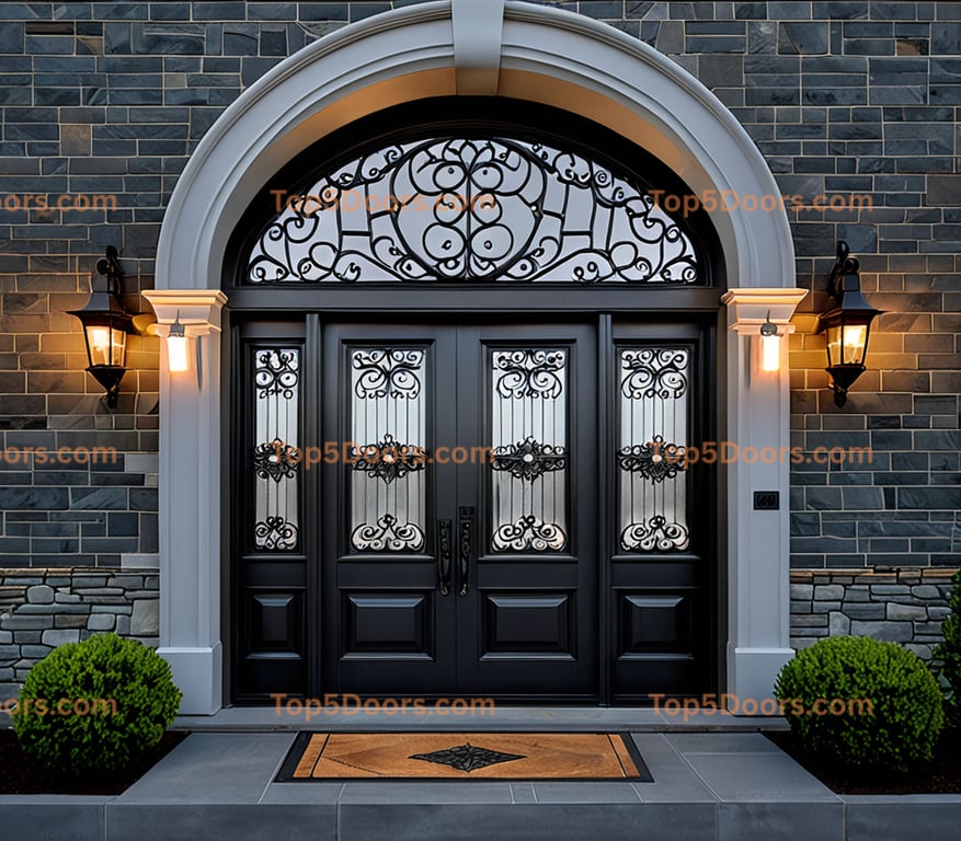 Oregon wrought iron double european classic Door