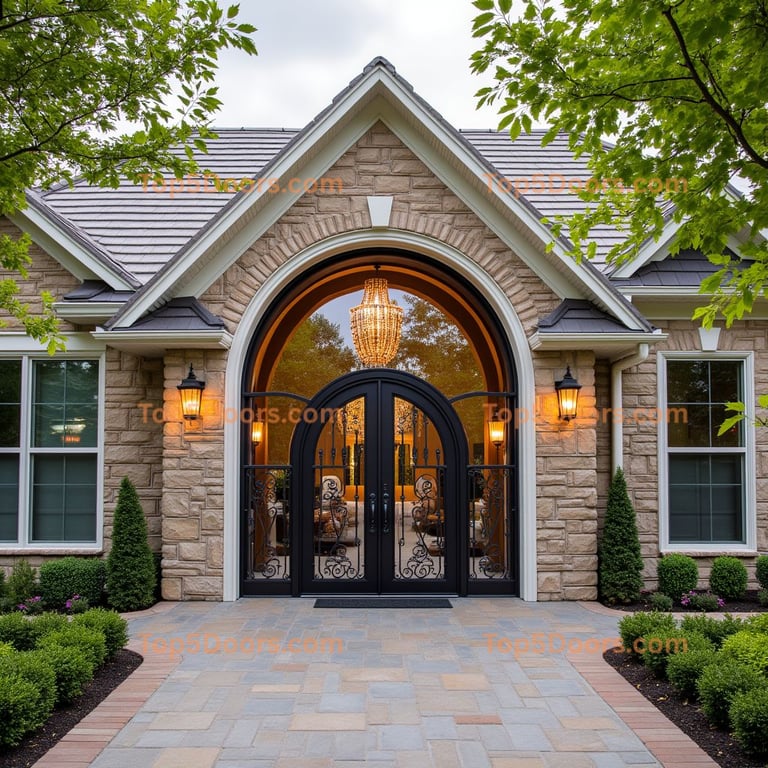 Ornate Black Metal Entrance