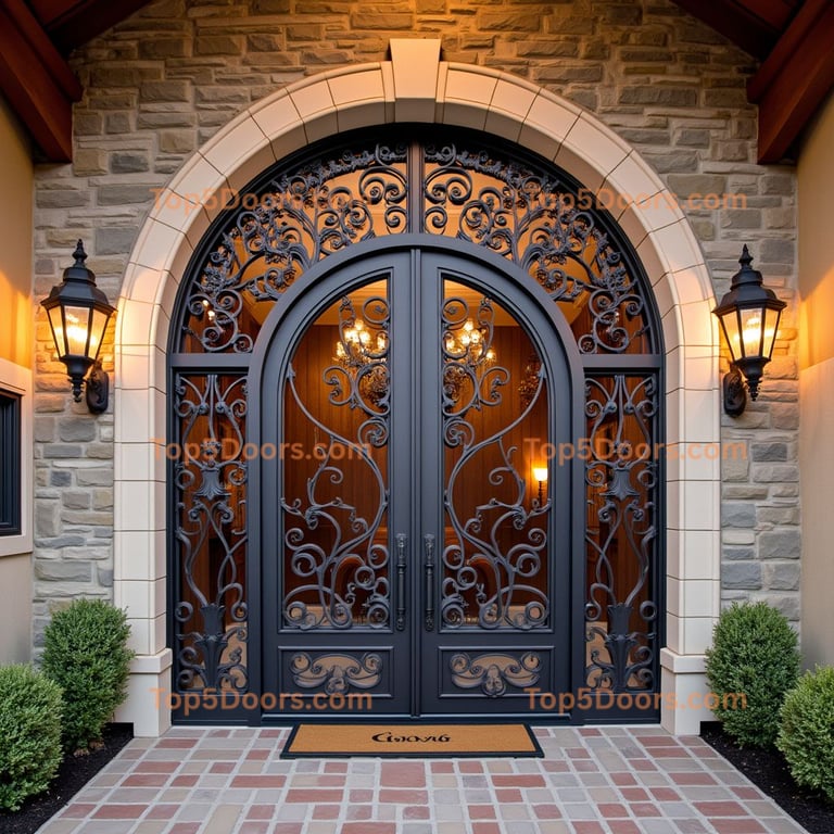 Ornate Metal and Glass Entrance