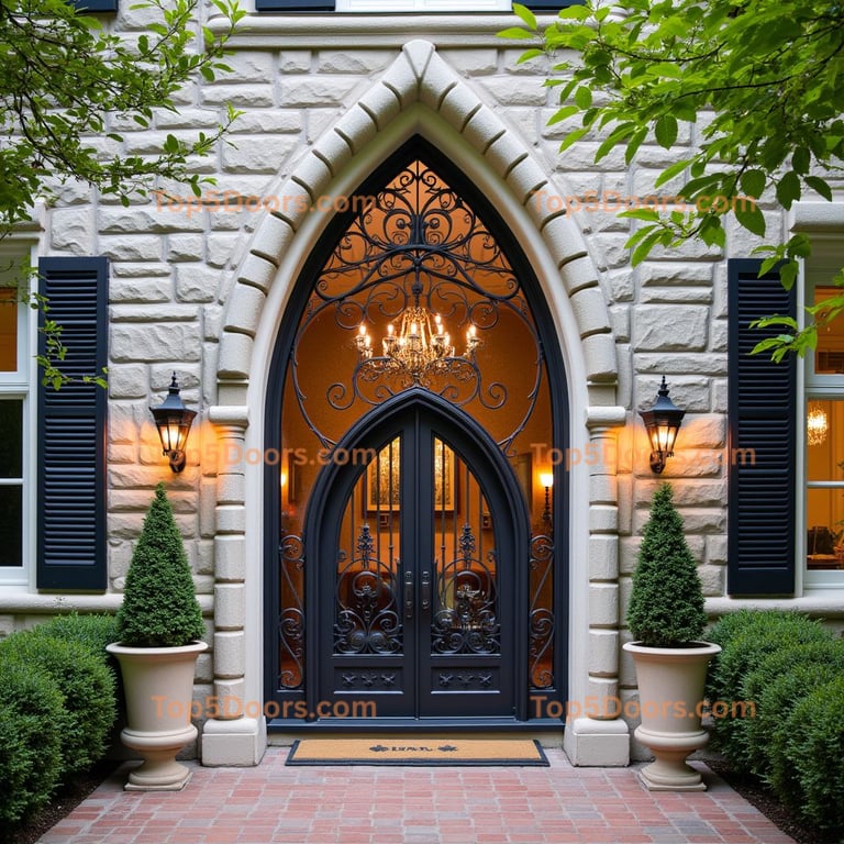 Ornate Metal Double Door