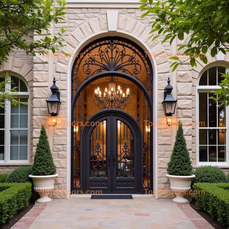 Ornate Metal Double Door