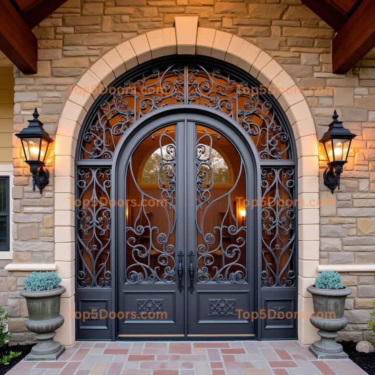 Ornate Metal Double Door
