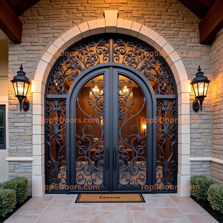 Ornate Metal Double Door