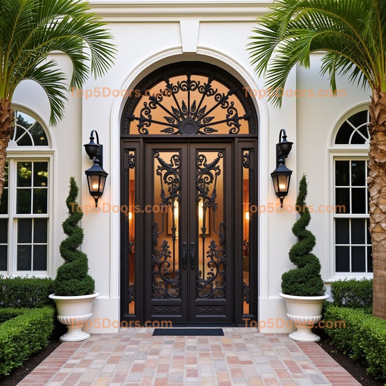 Ornate Metal Double Doors