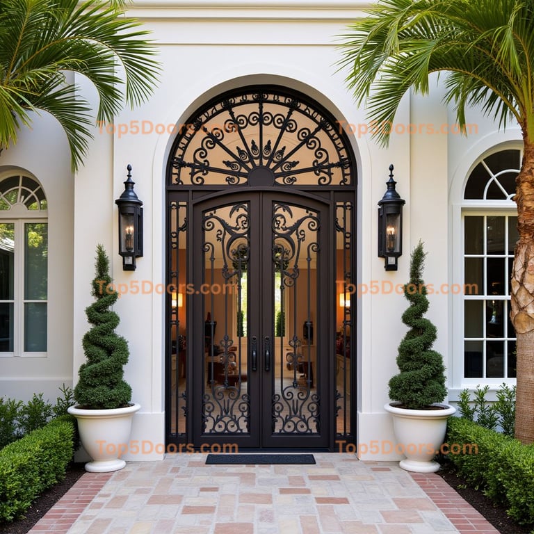 Ornate Metal Double Doors
