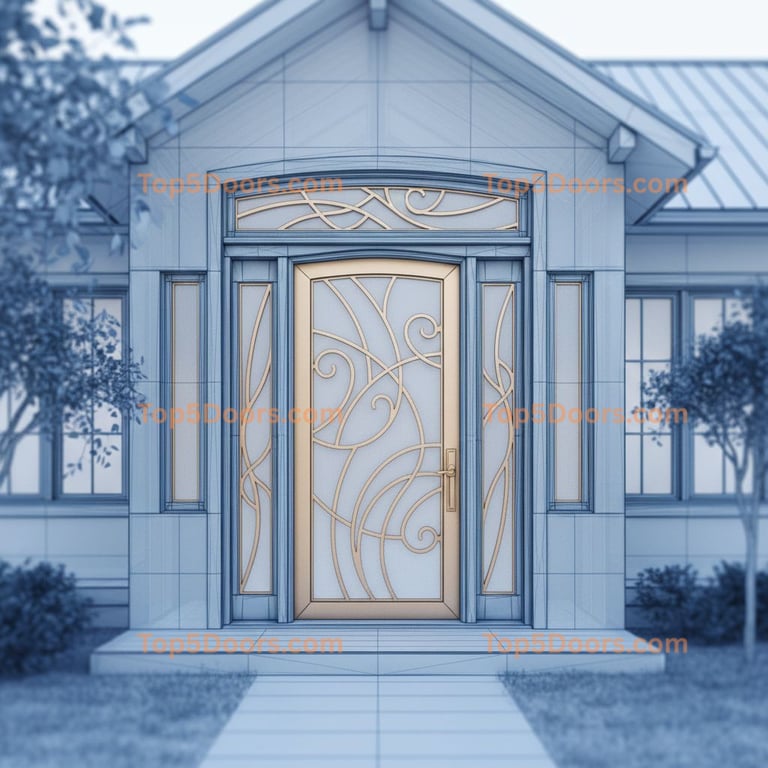 Pennsylvania wrought iron arched single craftsman Door