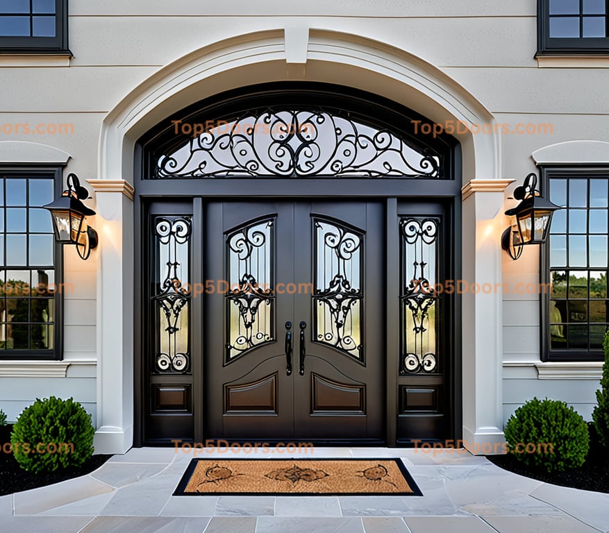 Pennsylvania wrought iron barn door georgian Door