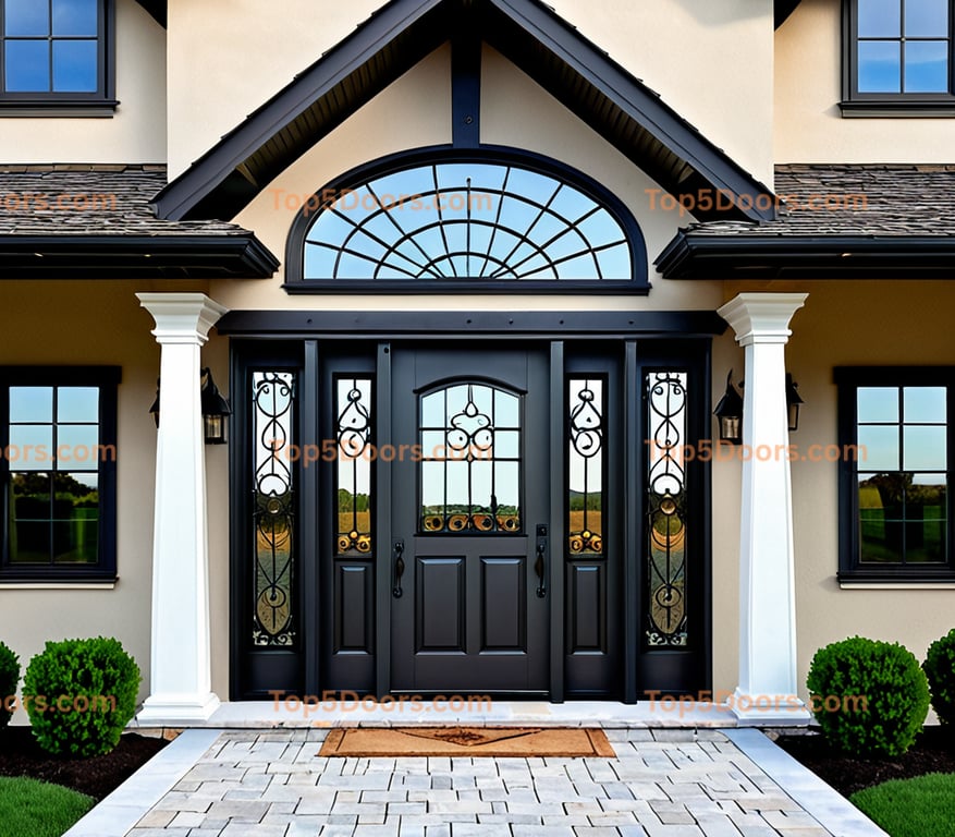 Pennsylvania wrought iron barn door french country Door