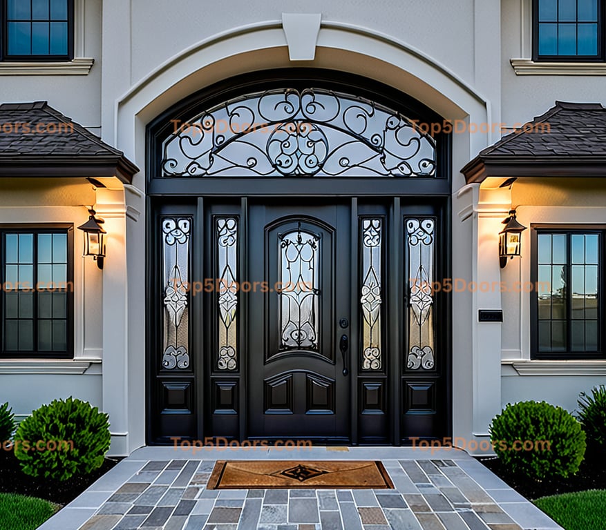 Pennsylvania wrought iron double french provincial Door