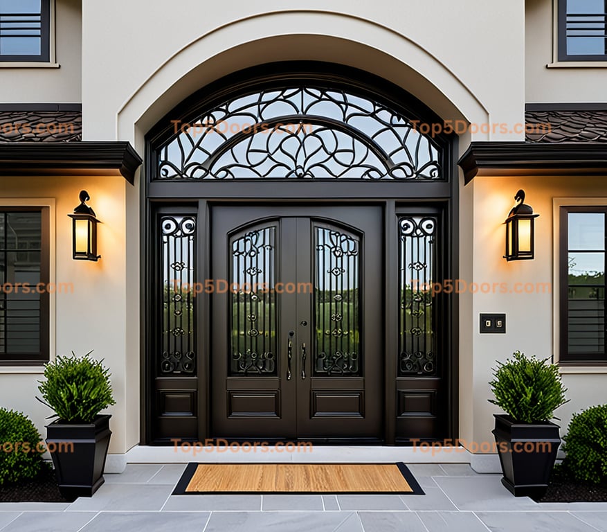 Pennsylvania wrought iron steel frame korean modern Doo