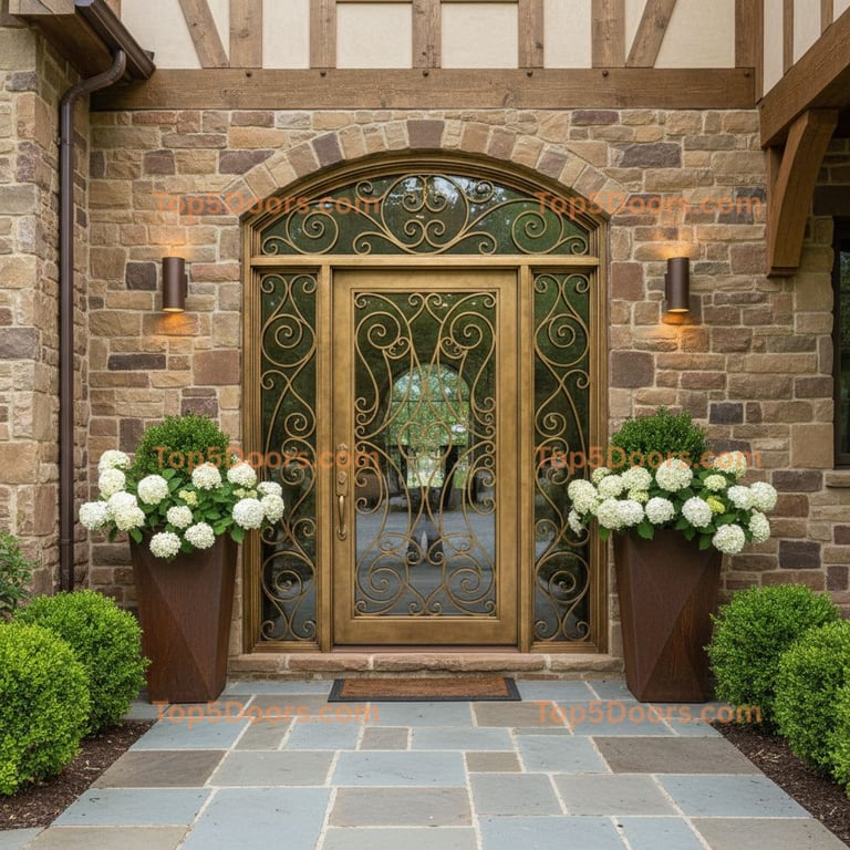 Pennsylvania wrought iron steel frame french country Do