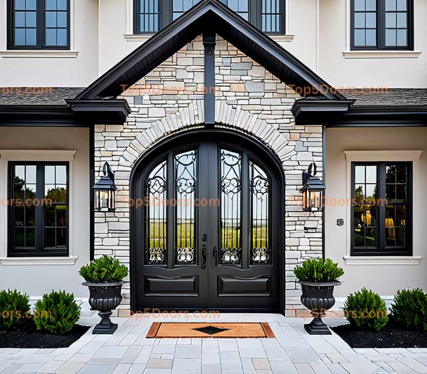 Pennsylvania wrought iron steel frame victorian Door
