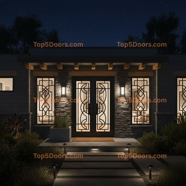 Pennsylvania wrought iron steel frame southwestern Door