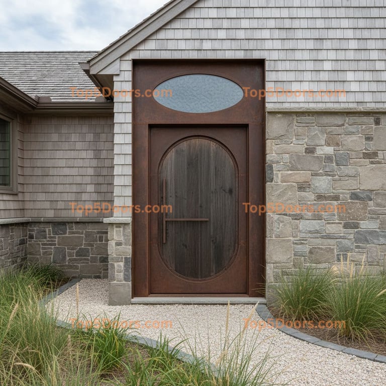 Pennsylvania wrought iron steel frame coastal Door