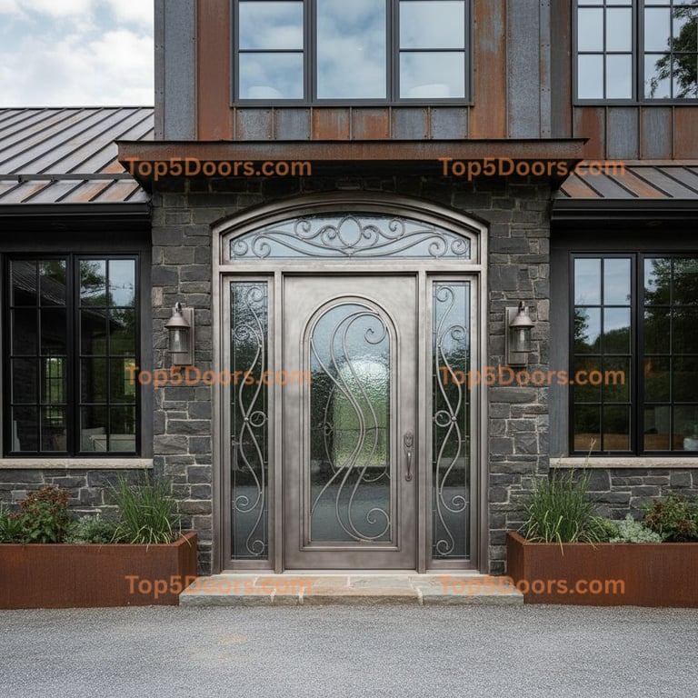 Pennsylvania wrought iron steel frame industrial Door