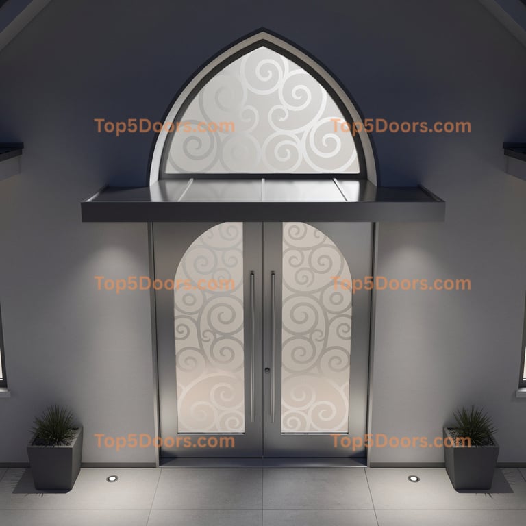 Rhode Island arched double minimalist Door