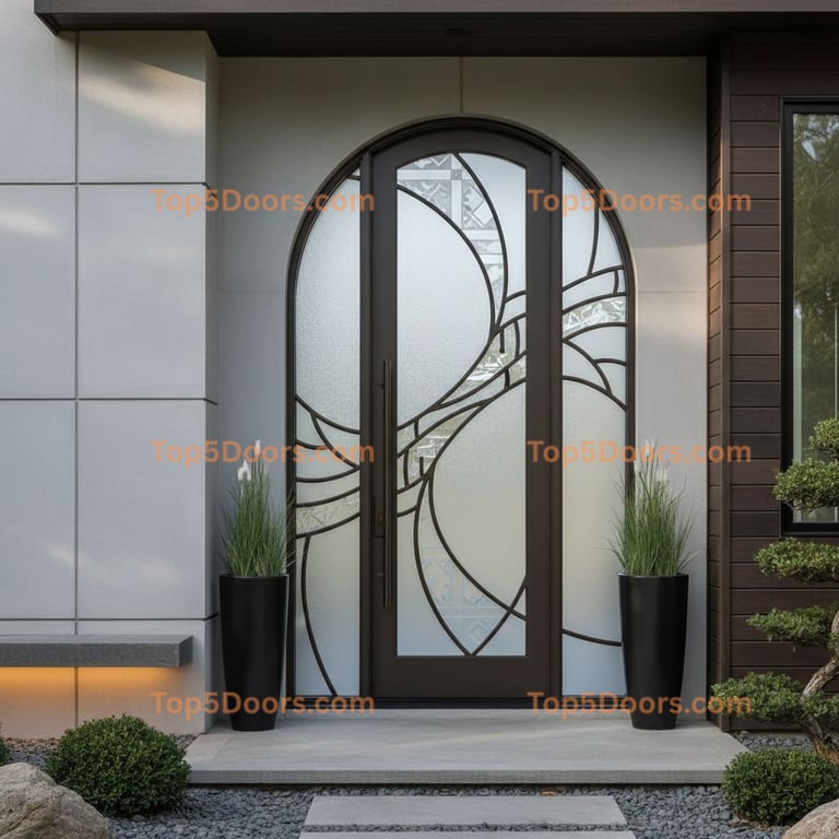 Rhode Island arched single korean modern Door