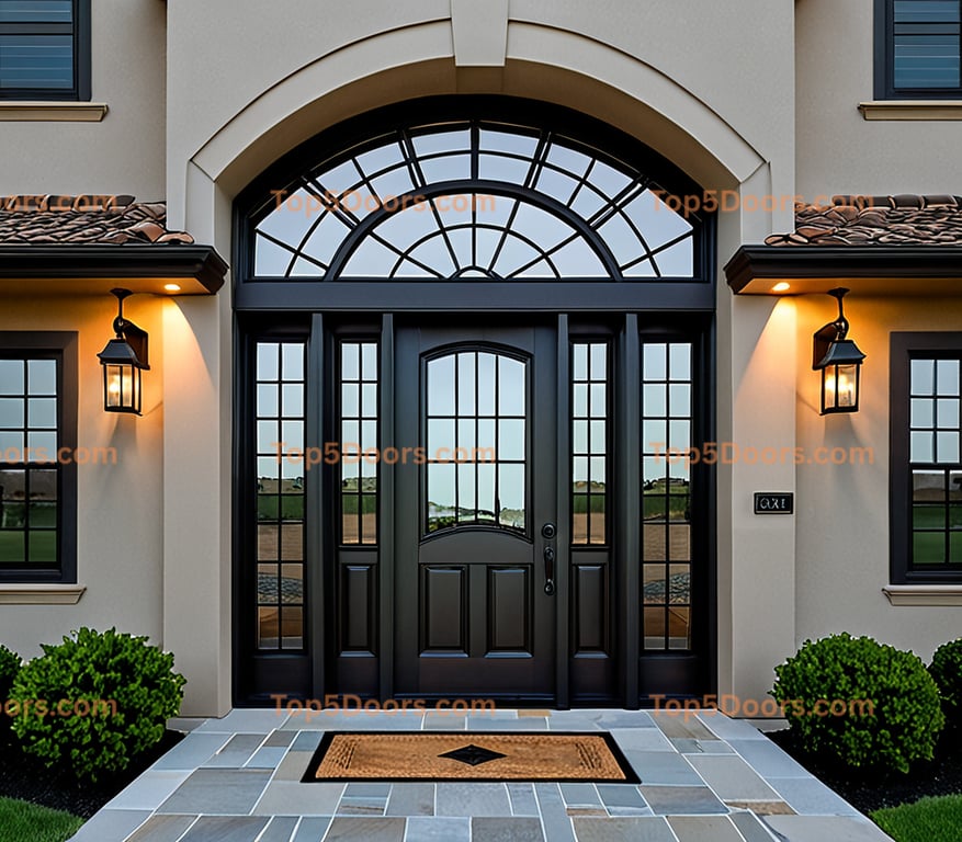 Rhode Island glass paneled tuscan Door