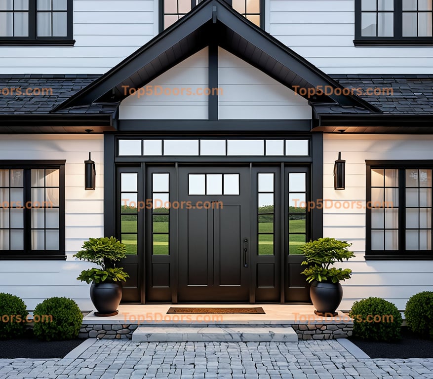 Rhode Island steel frame japanese zen Door