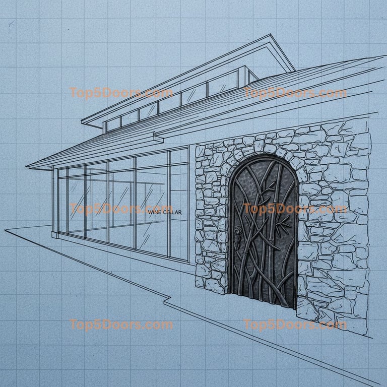 Rhode Island wine cellar door japanese zen Door