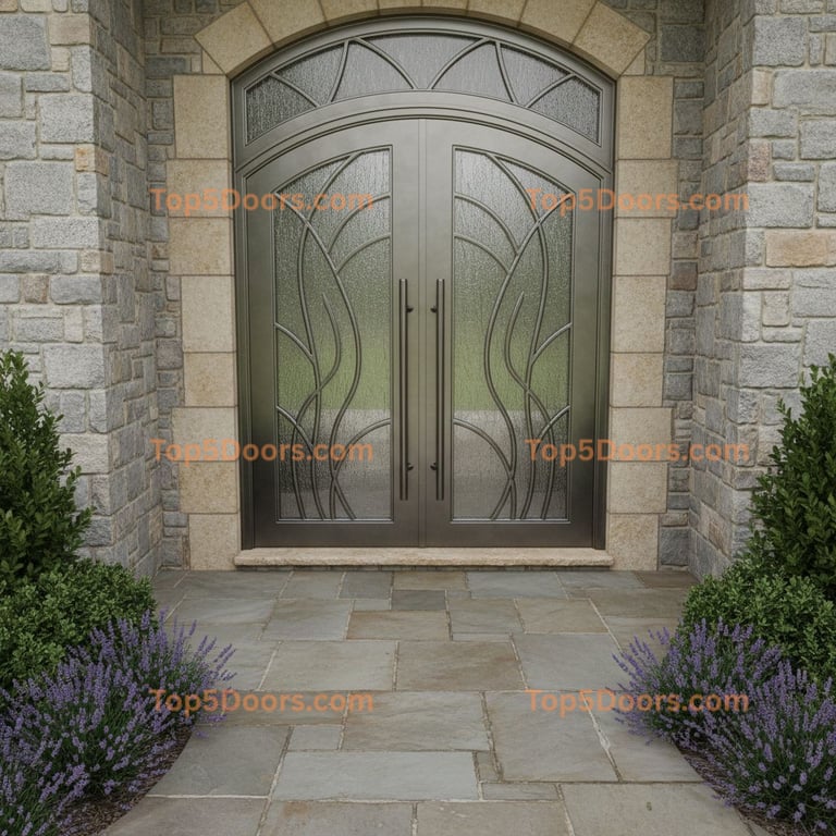 Rhode Island wrought iron arched double french country 