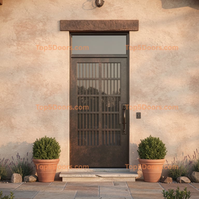 Rhode Island wrought iron french door tuscan Door