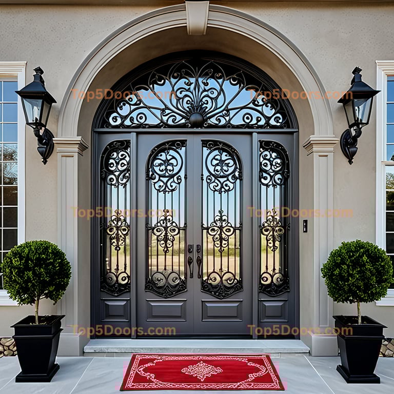 Rhode Island wrought iron french door french provincial