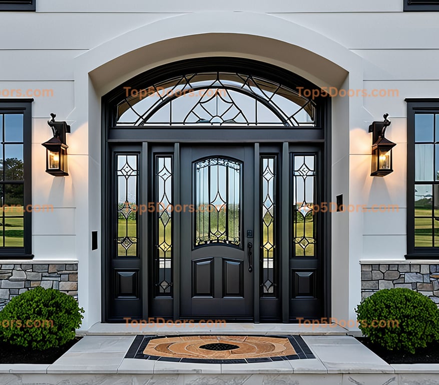 Rhode Island wrought iron glass paneled scandinavian Do