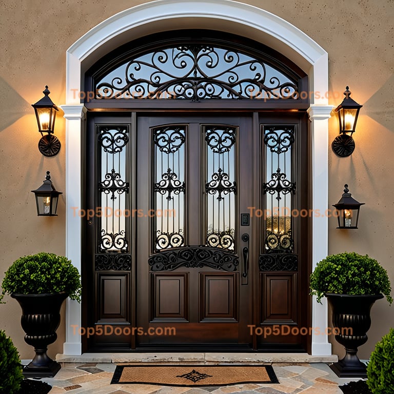 Rhode Island wrought iron single modern Door