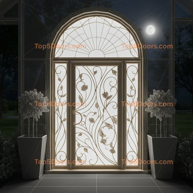 Rhode Island wrought iron single victorian Door